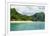 Long Sandy Beach in the Bacuit Archipelago, Palawan, Philippines, Southeast Asia, Asia-Michael Runkel-Framed Photographic Print