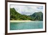 Long Sandy Beach in the Bacuit Archipelago, Palawan, Philippines, Southeast Asia, Asia-Michael Runkel-Framed Photographic Print