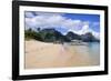 Long Sandy Beach in the Bacuit Archipelago, Palawan, Philippines, Southeast Asia, Asia-Michael Runkel-Framed Photographic Print