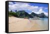 Long Sandy Beach in the Bacuit Archipelago, Palawan, Philippines, Southeast Asia, Asia-Michael Runkel-Framed Stretched Canvas