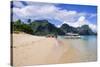 Long Sandy Beach in the Bacuit Archipelago, Palawan, Philippines, Southeast Asia, Asia-Michael Runkel-Stretched Canvas