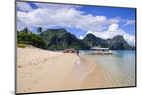 Long Sandy Beach in the Bacuit Archipelago, Palawan, Philippines, Southeast Asia, Asia-Michael Runkel-Mounted Photographic Print