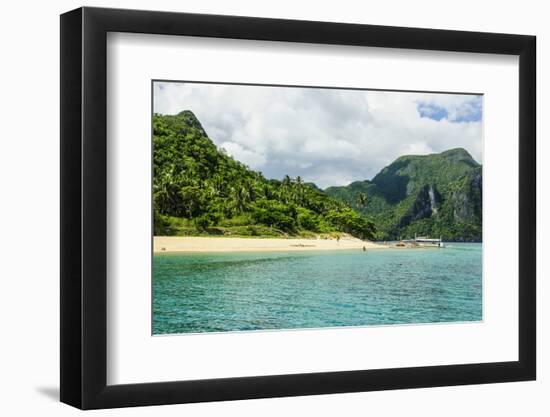 Long Sandy Beach in the Bacuit Archipelago, Palawan, Philippines, Southeast Asia, Asia-Michael Runkel-Framed Photographic Print