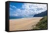 Long Sandy Beach in the Polihale State Park, Kauai, Hawaii, United States of America, Pacific-Michael Runkel-Framed Stretched Canvas