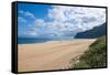 Long Sandy Beach in the Polihale State Park, Kauai, Hawaii, United States of America, Pacific-Michael Runkel-Framed Stretched Canvas