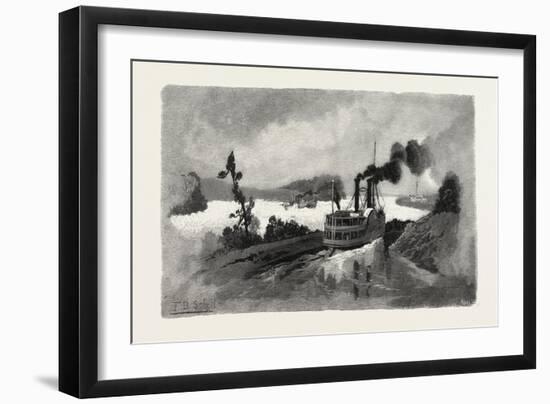 Long Sault Rapids, from the Canal, Eastern Ontario, Canada, Nineteenth Century-null-Framed Giclee Print