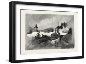 Long Sault Rapids, from the Canal, Eastern Ontario, Canada, Nineteenth Century-null-Framed Giclee Print