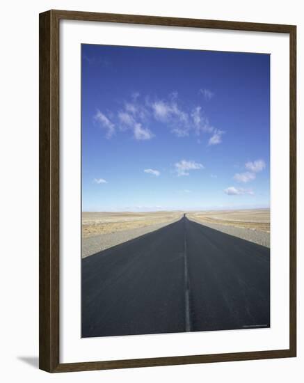 Long Straight Road in Patagonia, Patagonia, Argentina, South America-Gavin Hellier-Framed Photographic Print