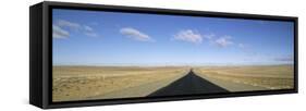 Long Straight Road, Patagonia, Border Area Argentina and Chile, South America-Gavin Hellier-Framed Stretched Canvas