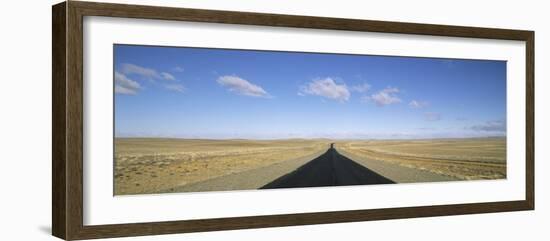 Long Straight Road, Patagonia, Border Area Argentina and Chile, South America-Gavin Hellier-Framed Photographic Print