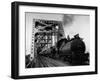 Long String of Tank Cars Rumbling Across the 4 1/2 Mile Huey Long Bridge at New Orleans-Peter Stackpole-Framed Photographic Print