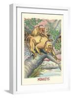 Long-Tailed Monkeys-null-Framed Art Print