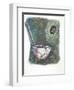 Long-Tailed Tit Aegithalos Caudatus Bringing Food to Young in Nest-null-Framed Giclee Print