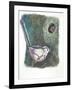 Long-Tailed Tit Aegithalos Caudatus Bringing Food to Young in Nest-null-Framed Giclee Print