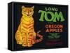 Long Tom Apple Crate Label - Monroe, OR-Lantern Press-Framed Stretched Canvas