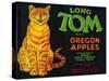 Long Tom Apple Crate Label - Monroe, OR-Lantern Press-Stretched Canvas