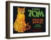 Long Tom Apple Crate Label - Monroe, OR-Lantern Press-Framed Art Print