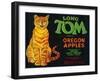 Long Tom Apple Crate Label - Monroe, OR-Lantern Press-Framed Art Print