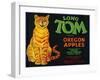 Long Tom Apple Crate Label - Monroe, OR-Lantern Press-Framed Art Print