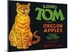 Long Tom Apple Crate Label - Monroe, OR-Lantern Press-Mounted Art Print