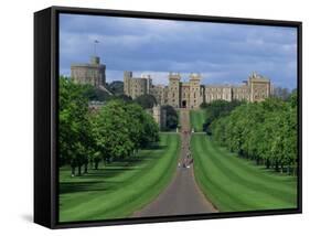 Long Walk from Windsor Castle, Berkshire, England, United Kingdom, Europe-Woolfitt Adam-Framed Stretched Canvas