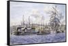 Long Wharf, Santa Monica-Stanton Manolakas-Framed Stretched Canvas