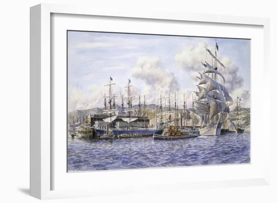 Long Wharf, Santa Monica-Stanton Manolakas-Framed Giclee Print
