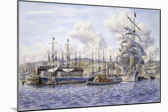 Long Wharf, Santa Monica-Stanton Manolakas-Mounted Giclee Print