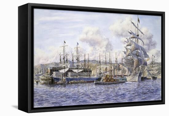 Long Wharf, Santa Monica-Stanton Manolakas-Framed Stretched Canvas