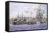 Long Wharf, Santa Monica-Stanton Manolakas-Framed Stretched Canvas