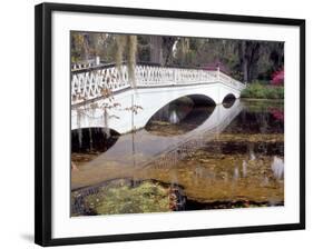 Long White Bridge over Pond, Magnolia Plantation and Gardens, Charleston, South Carolina, USA-Julie Eggers-Framed Photographic Print