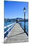 Long Wooden Pier in Akaroa, Banks Peninsula,Canterbury, South Island, New Zealand, Pacific-Michael-Mounted Photographic Print