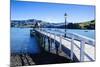 Long Wooden Pier in Akaroa, Banks Peninsula, Canterbury, South Island, New Zealand, Pacific-Michael-Mounted Photographic Print