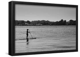 Longboard Surfer Shelter Island New York-null-Framed Poster