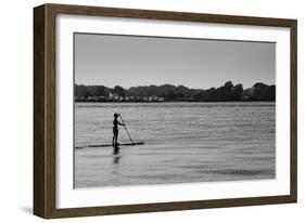 Longboard Surfer Shelter Island New York-null-Framed Photo