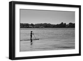 Longboard Surfer Shelter Island New York-null-Framed Photo