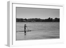 Longboard Surfer Shelter Island New York-null-Framed Photo