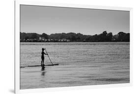 Longboard Surfer Shelter Island New York-null-Framed Photo