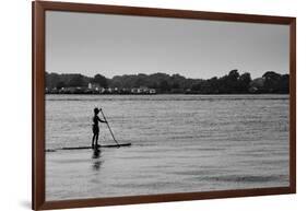 Longboard Surfer Shelter Island New York-null-Framed Photo