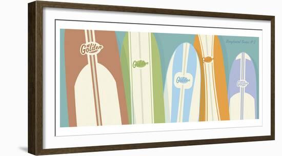 Longboards Surfboard print No. 2-John W^ Golden-Framed Art Print