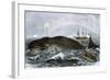 Longboat Crew Attacking a Whale with Hand Harpoons in the Arctic, c.1800-null-Framed Giclee Print