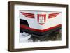 Longboat in the Harbour with Hamburg Coat of Arms, Floes, Harbour of Hamburg-Axel Schmies-Framed Premium Photographic Print