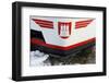 Longboat in the Harbour with Hamburg Coat of Arms, Floes, Harbour of Hamburg-Axel Schmies-Framed Premium Photographic Print