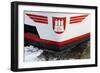 Longboat in the Harbour with Hamburg Coat of Arms, Floes, Harbour of Hamburg-Axel Schmies-Framed Photographic Print