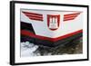 Longboat in the Harbour with Hamburg Coat of Arms, Floes, Harbour of Hamburg-Axel Schmies-Framed Photographic Print