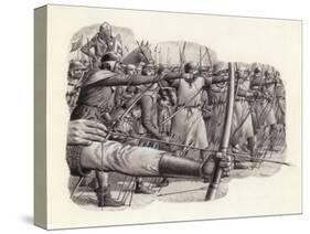 Longbowmen at the Battle of Falkirk-Pat Nicolle-Stretched Canvas