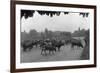 Longchamp Racecourse Transformed into a Cattle Enclosure, Near the Mill of Longchamp, Paris, 1914-Jacques Moreau-Framed Photographic Print