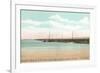Longest Wooden Bridge, Hampton Beach, New Hampshire-null-Framed Premium Giclee Print