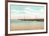 Longest Wooden Bridge, Hampton Beach, New Hampshire-null-Framed Premium Giclee Print