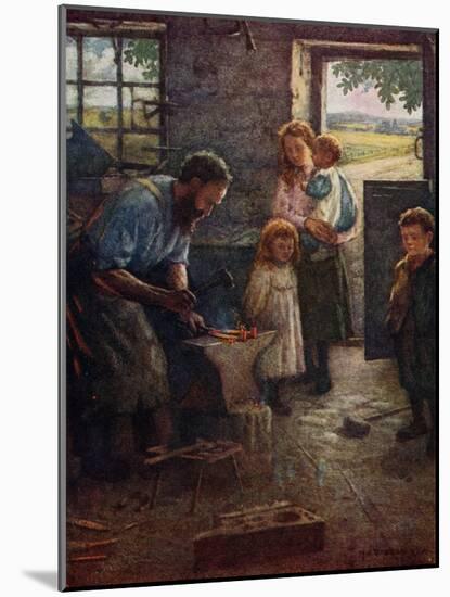 Longfellow-TheVillage Blacksmith-Henry John Dobson-Mounted Giclee Print